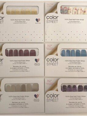 Color Street Lot Of 6 Packs 100% Nail Polish Strips (B)